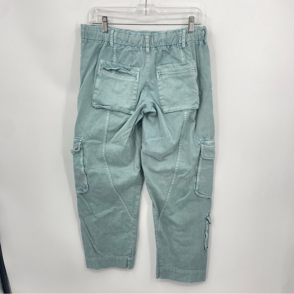 Free People Tahiti Herringbone Cargo Pants Size XS teal - Picture 4 of 10